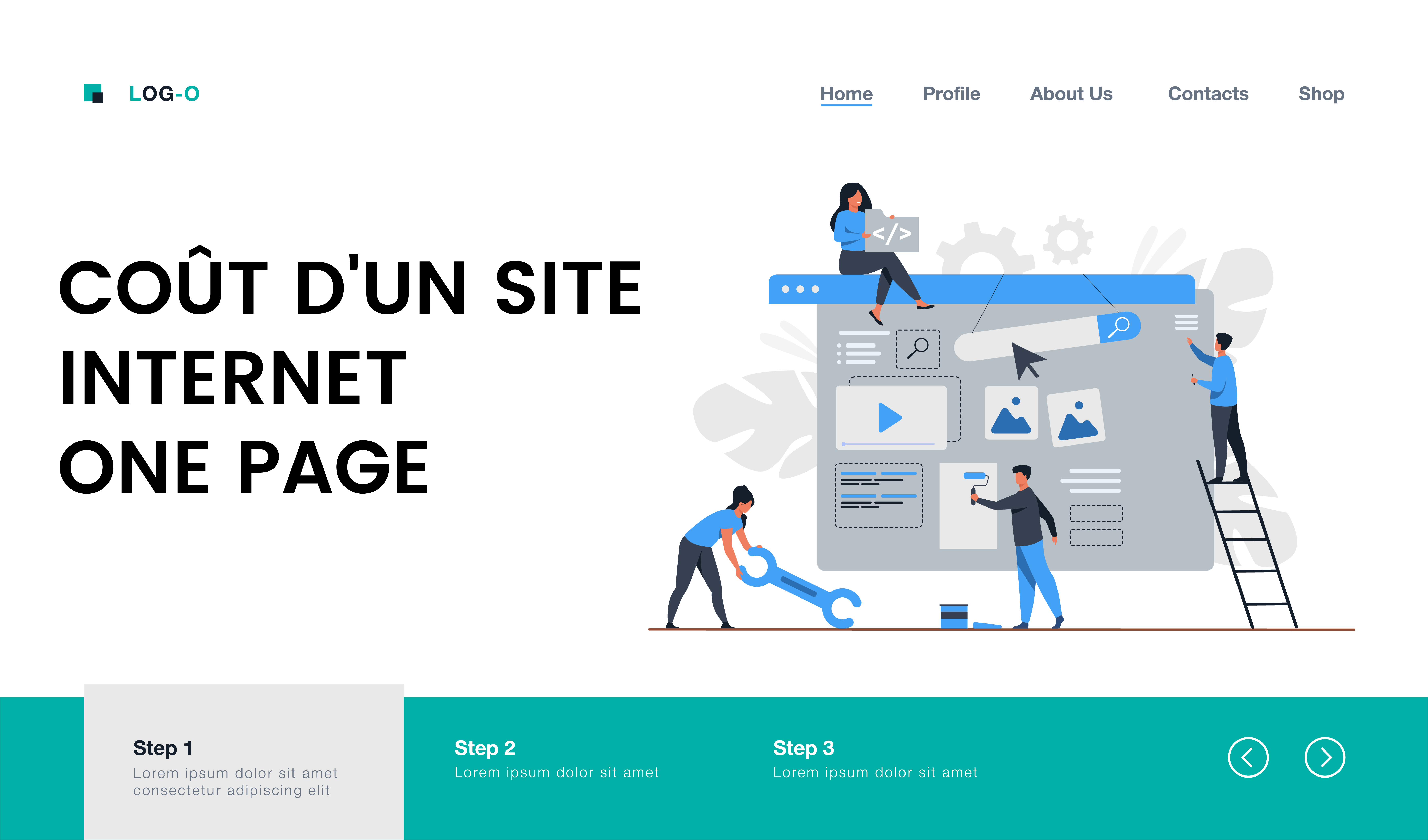 site internet one page