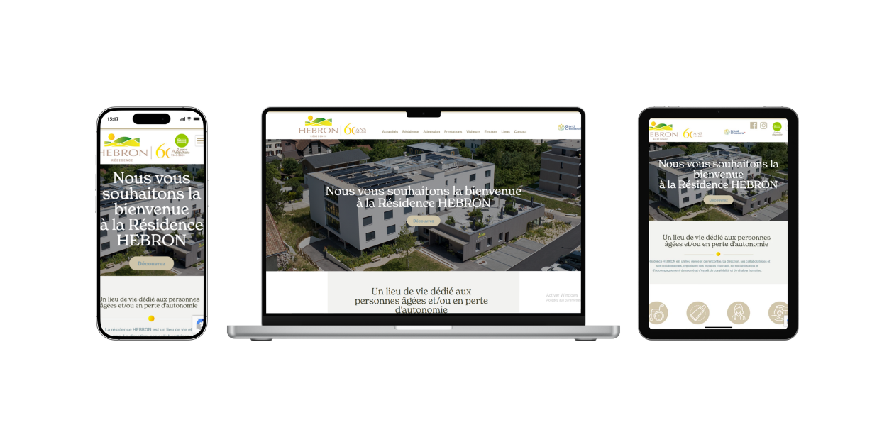 mockup du site internet Hébron